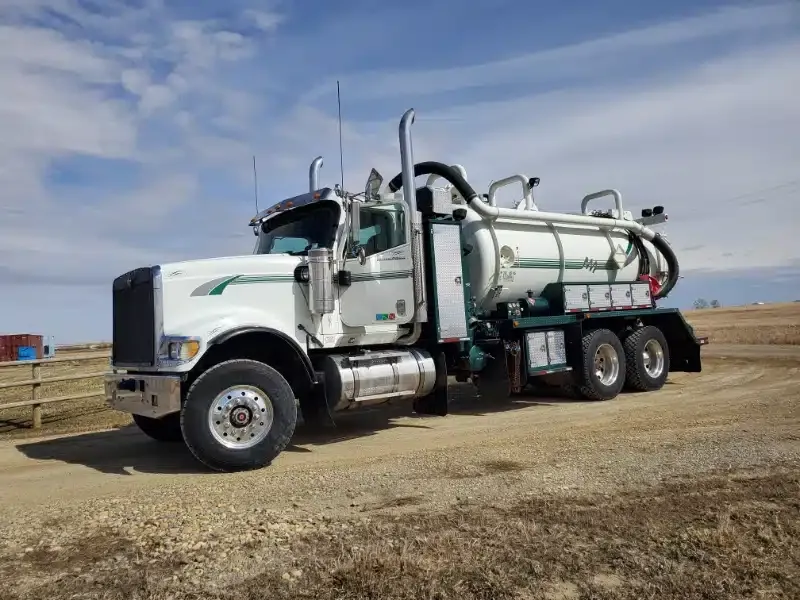 Action Septic vacuum truck on site