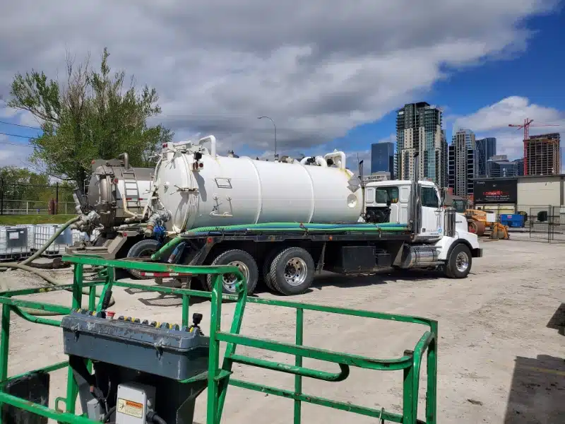 work site vacuum truck